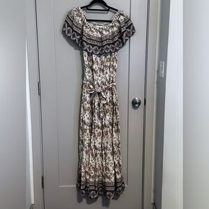 Riviera Floral Ruffle Maxi Dress